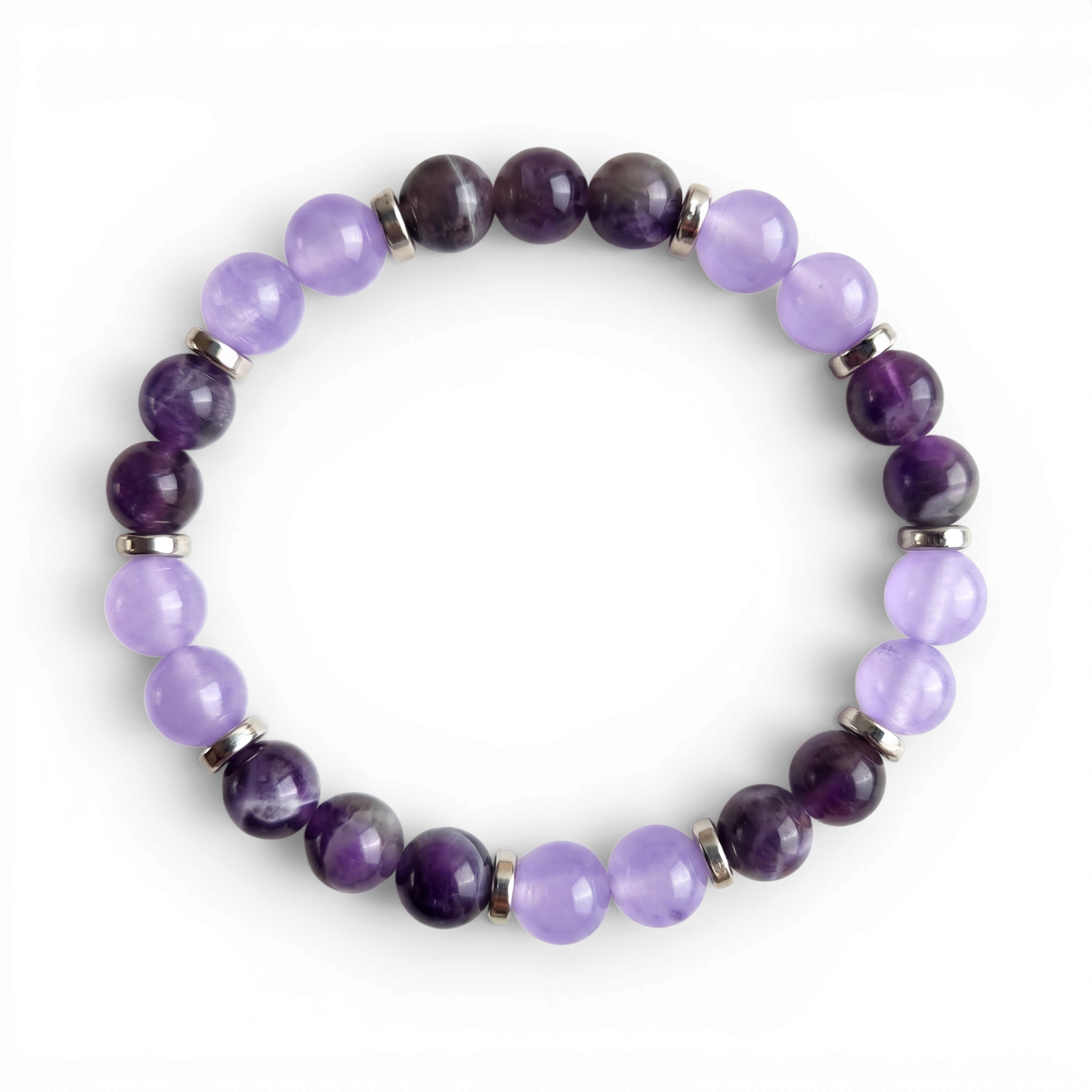 Amethyst & Violet Chalcedony 'Peaceful Spirit' Bracelet
