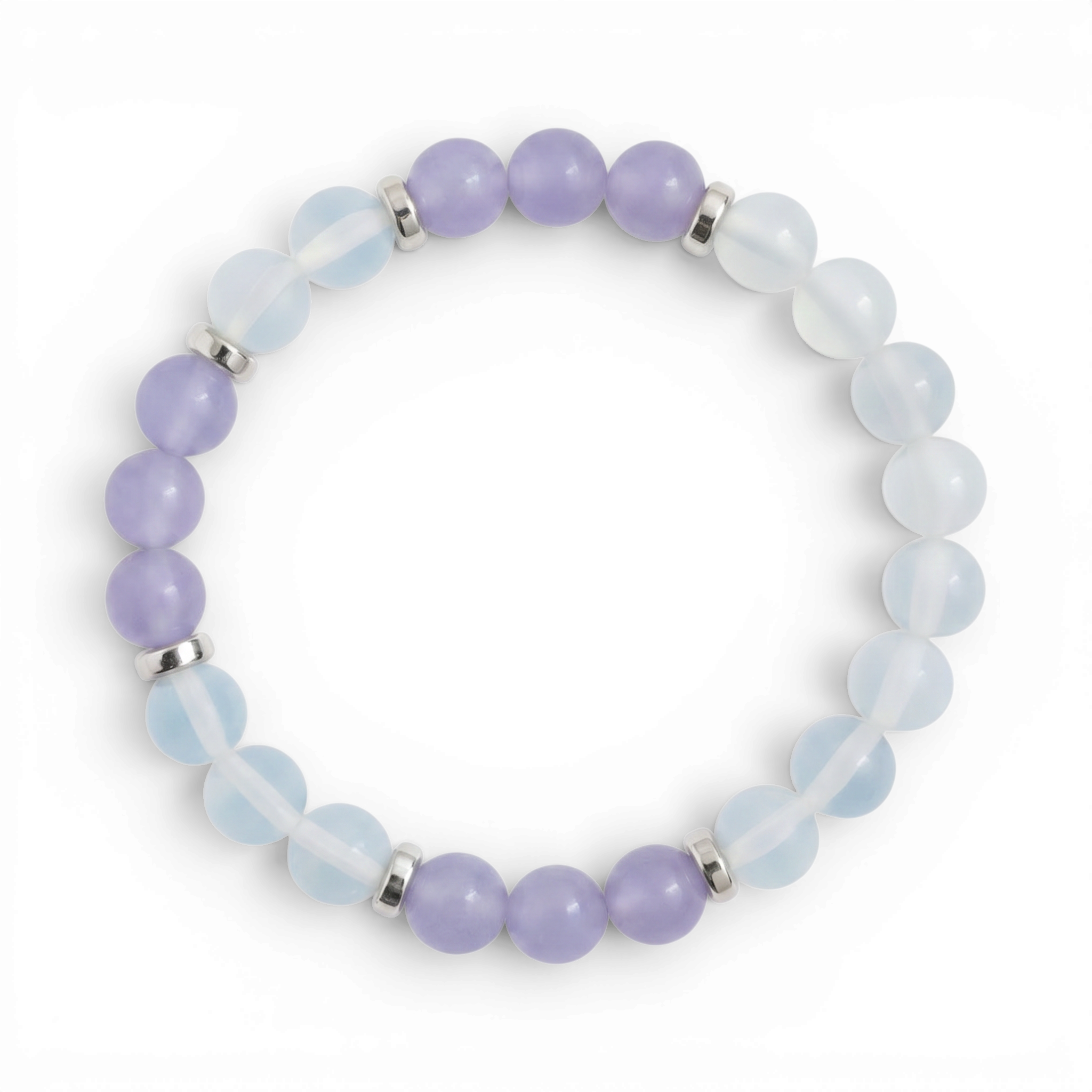Opalite & Violet Chalcedony 'Peaceful Glow' Bracelet
