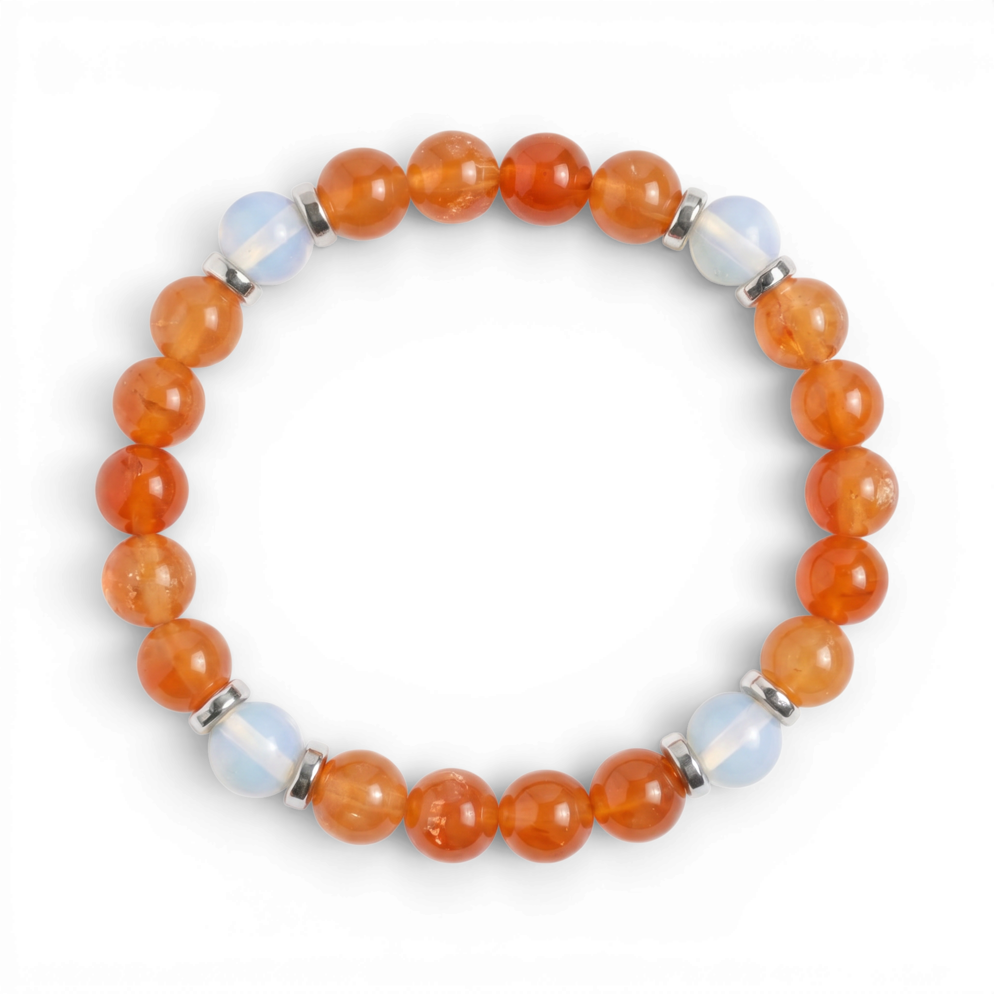 Opalite & Orange Chalcedony 'Inspiration' Bracelet