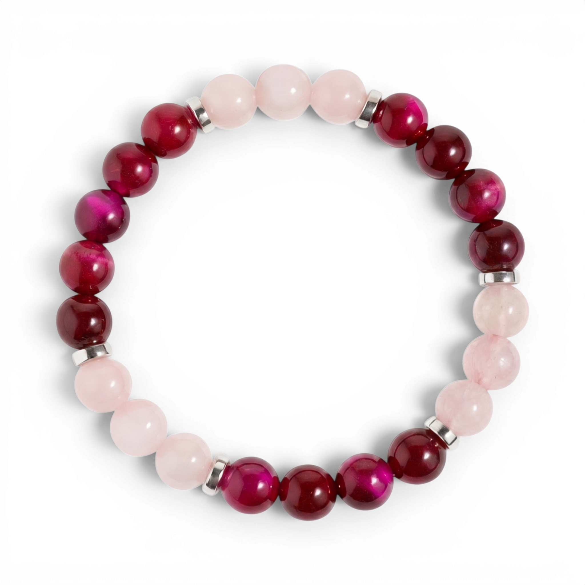 Pink Tiger's Eye & Rose Quartz 'Compassion' Bracelet