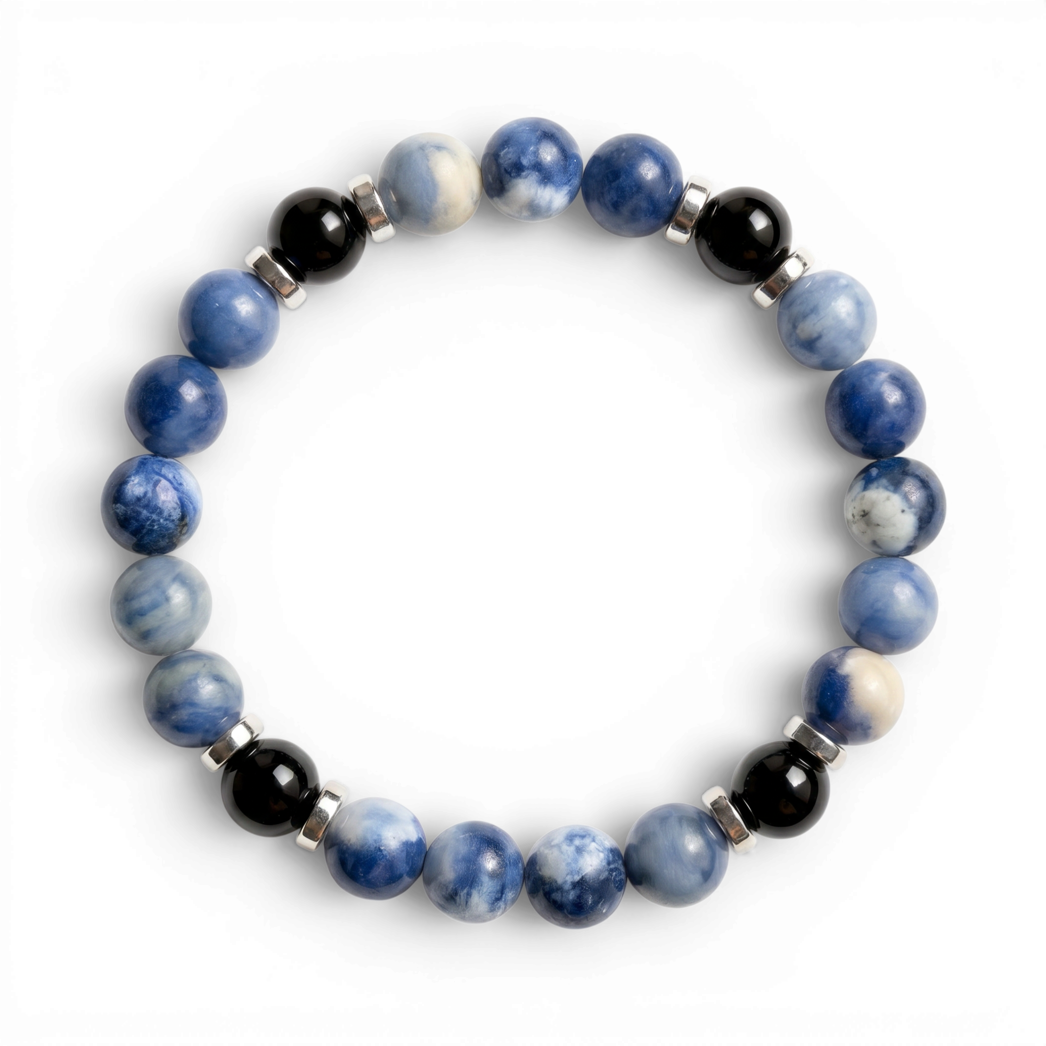 Sodalite & Obsidian 'Steadfast Mind' Bracelet