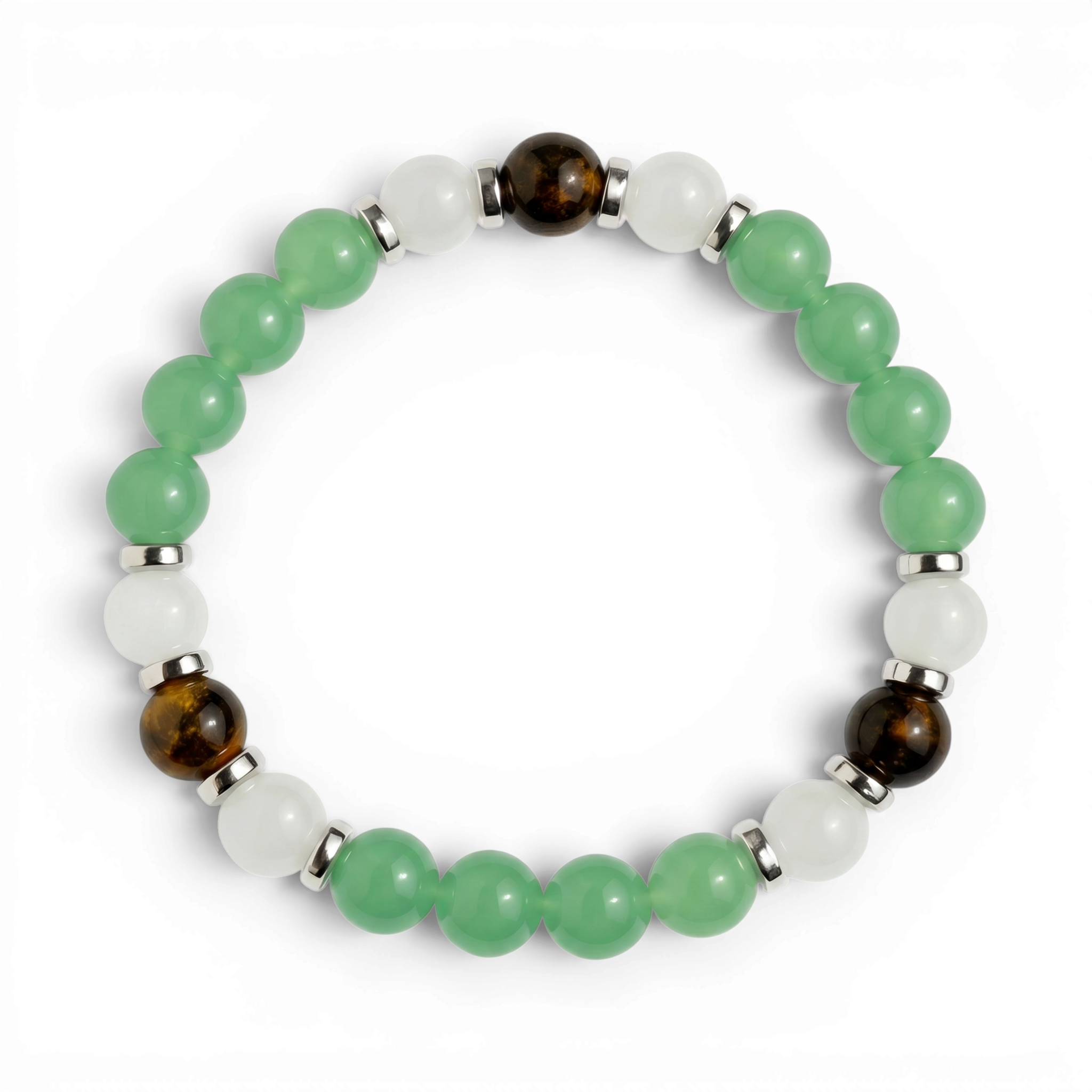White Jade & Green Aventurine 'Renewal' Bracelet