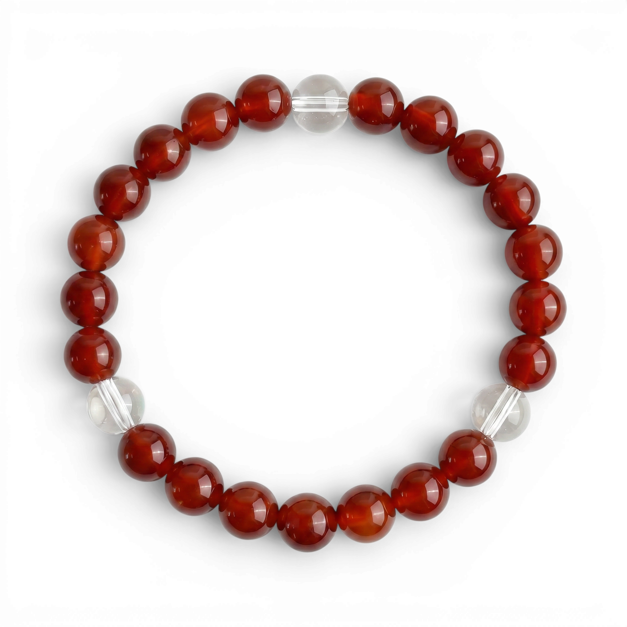 Clear Quartz & Red Agate 'Vitality' Bracelet