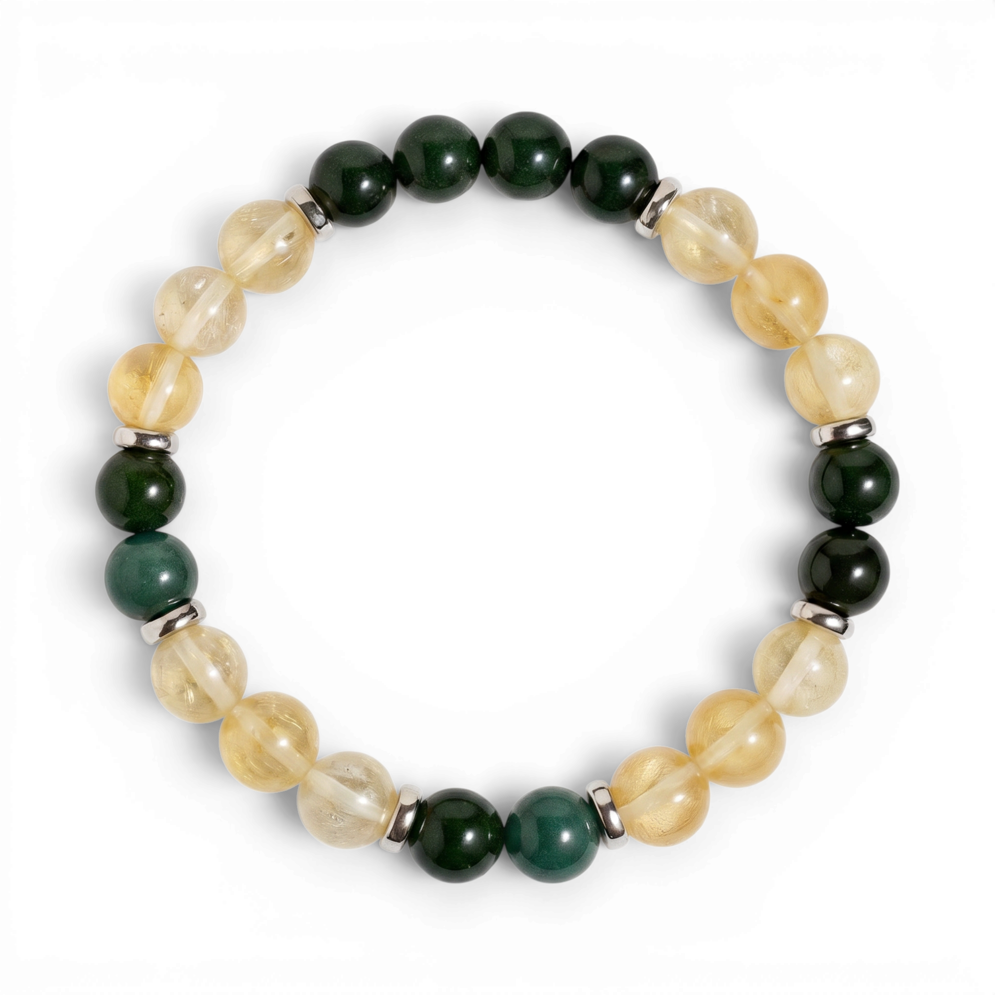 Citrine & Moss Agate 'Rooted Joy' Bracelet