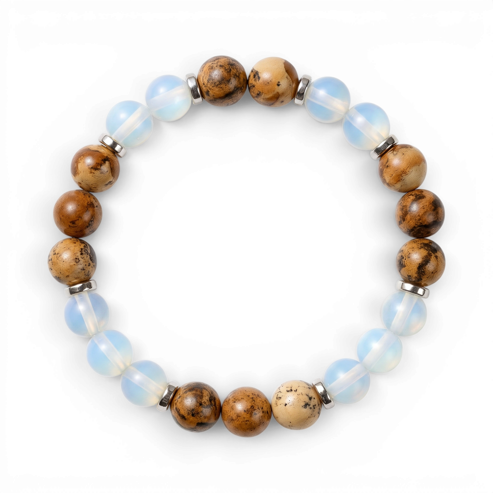 Opalite & Picture Jasper 'Calm Focus' Bracelet