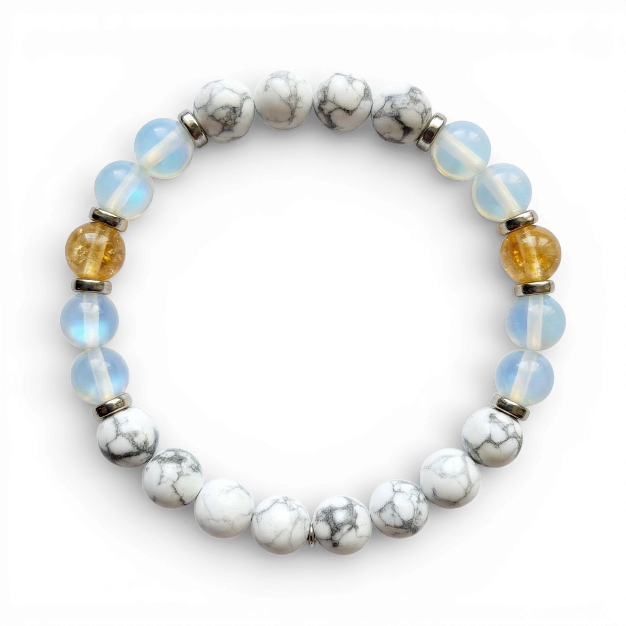 Howlite & Citrine 'Bright Clarity' Bracelet