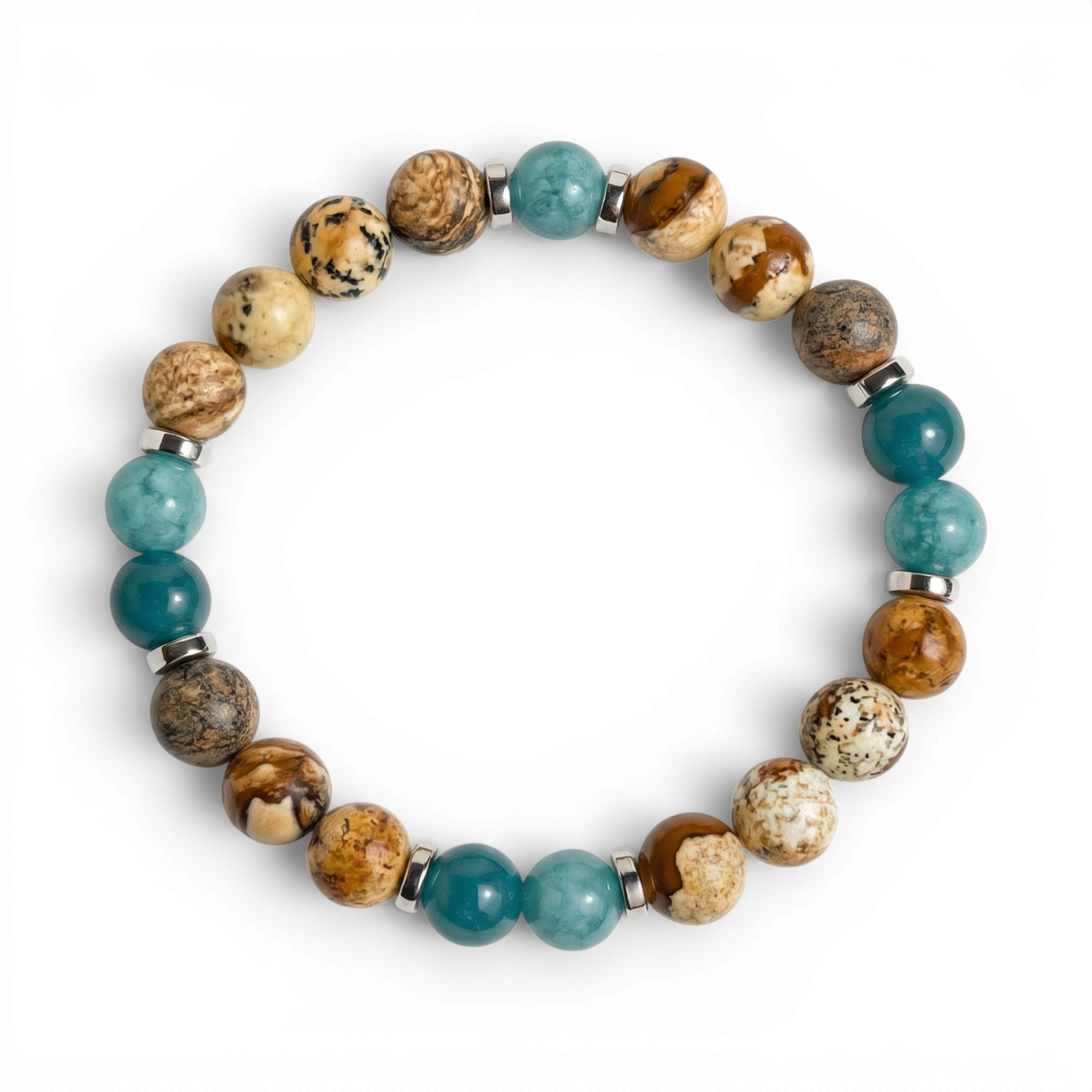 Apatite & Picture Jasper 'Vision' Bracelet
