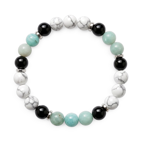 Amazonite & Howlite 'Soothing Shield' Bracelet