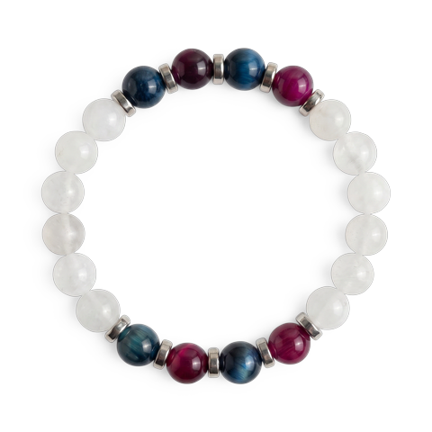 Pink Tiger's Eye & Howlite 'Cheerful Spirit' Bracelet — Evolve Mala
