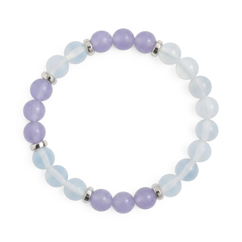 Opalite & Violet Chalcedony 'Peaceful Glow' Bracelet