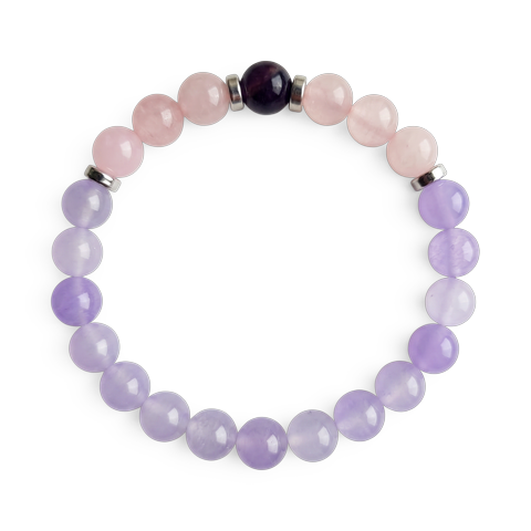 Rose Quartz & Violet Chalcedony 'Comfort' Bracelet