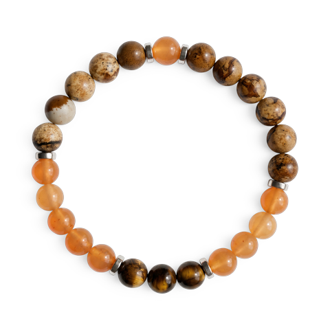 Tiger's Eye & Orange Chalcedony 'Empowerment' Bracelet