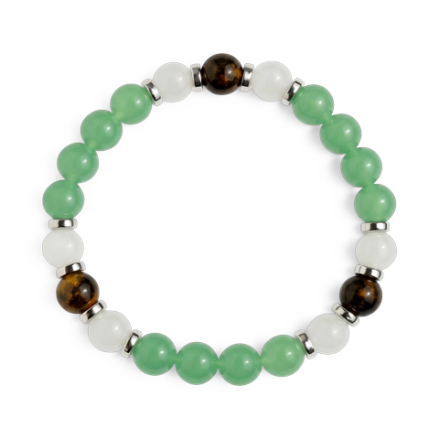 White Jade & Green Aventurine 'Renewal' Bracelet