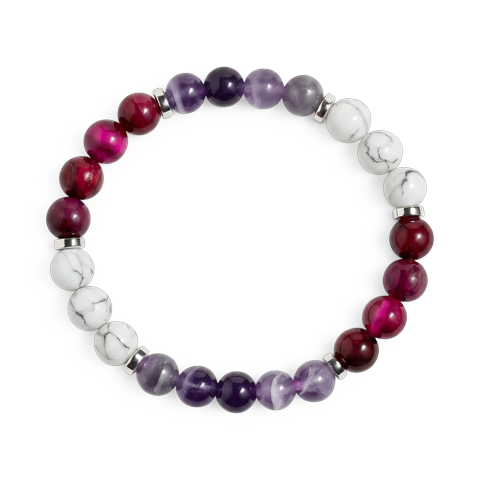 Howlite & Amethyst 'Deep Calm' Bracelet