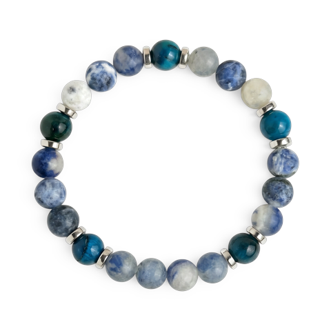 Sodalite & Royal Blue Tiger's Eye 'Deep Focus' Bracelet