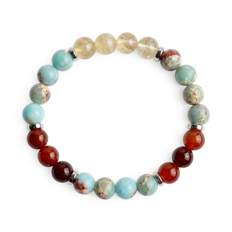 Citrine & Red Agate 'Motivation' Bracelet