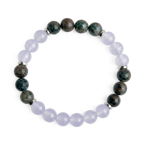 Yooperlite & Violet Chalcedony 'Evening Ease' Bracelet