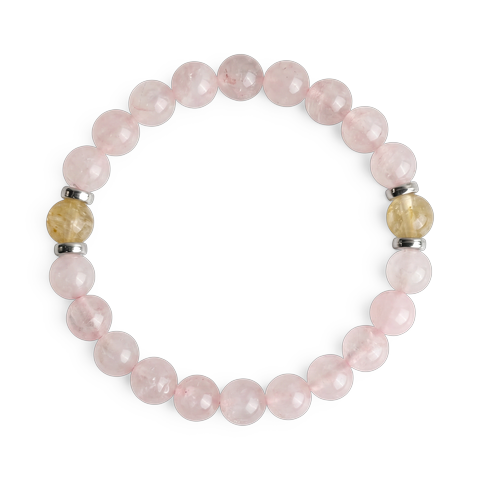Rose Quartz & Citrine 'Heartshine' Bracelet