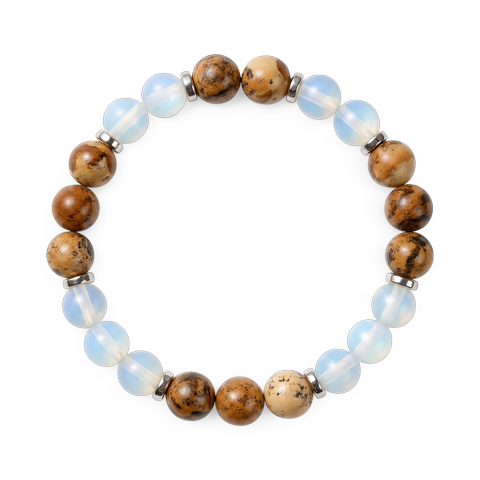 Opalite & Picture Jasper 'Calm Focus' Bracelet