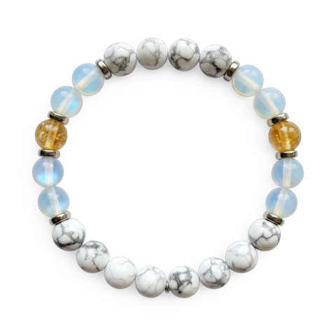 Howlite & Citrine 'Bright Clarity' Bracelet