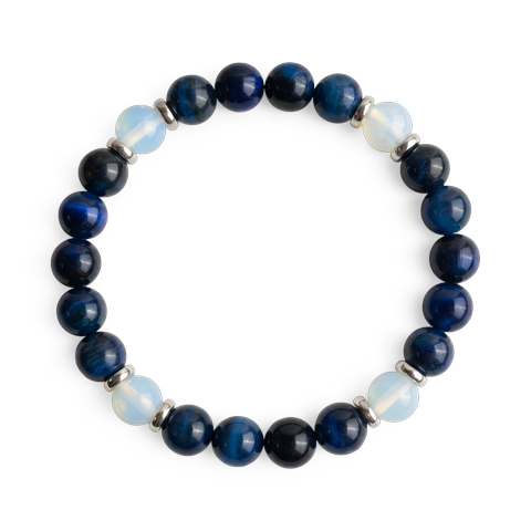 Blue Tiger's Eye & Opalite 'Poise' Bracelet