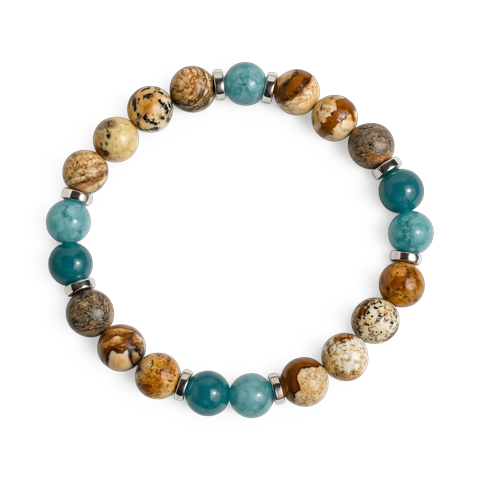 Apatite & Picture Jasper 'Vision' Bracelet