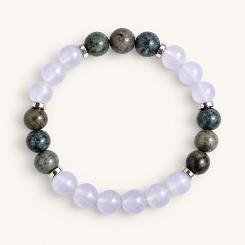 Yooperlite & Violet Chalcedony 'Evening Ease' Bracelet