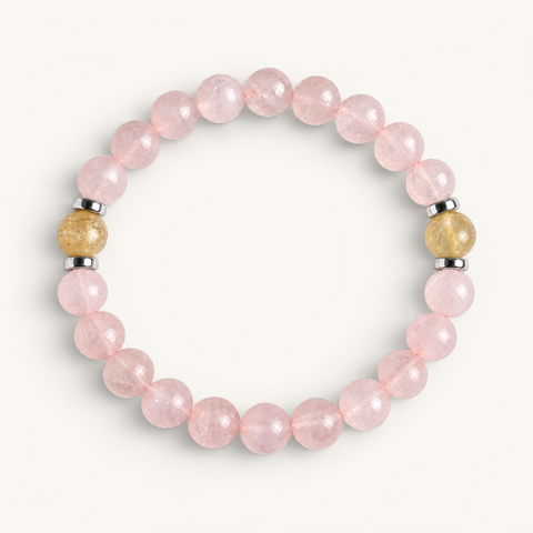 Rose Quartz & Citrine 'Heartshine' Bracelet