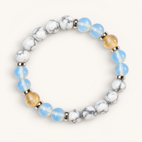 Howlite & Citrine 'Bright Clarity' Bracelet