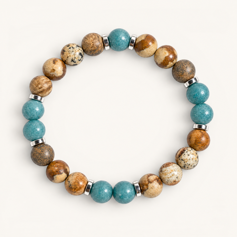 Apatite & Picture Jasper 'Vision' Bracelet