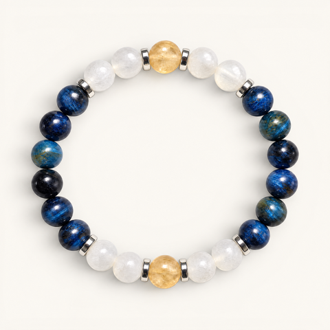 Royal Blue Tiger's Eye & Citrine 'Actualize' Bracelet