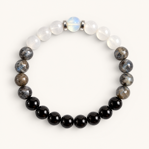 Obsidian & Opalite 'Emerge' Bracelet